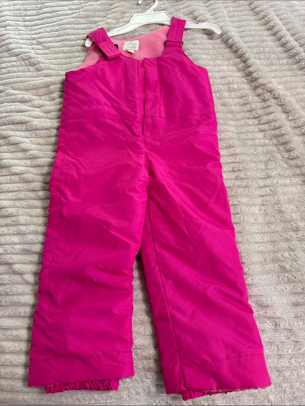 The Children's Place Hot Pink Snow Overalls